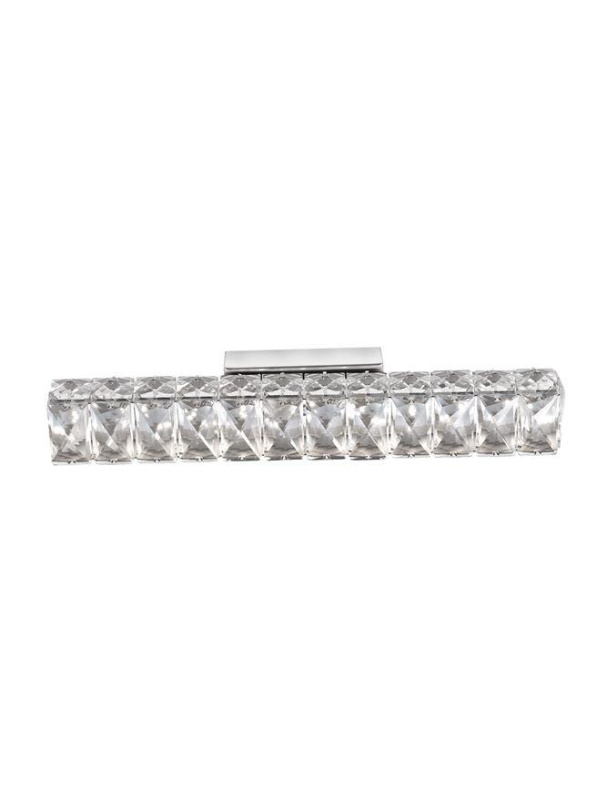 Nova Luce Nástěnné LED svítidlo CORONA chromovaný hliník K9 křišťál 8W 3000K