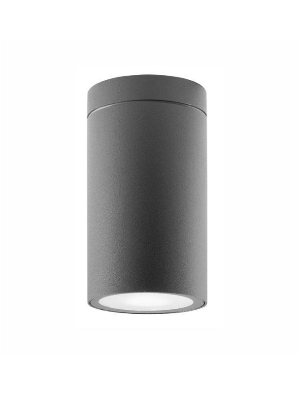 Nova Luce Venkovní stropní svítidlo CERISE tmavě šedý hliník a skleněný difuzor GU10 1x7W IP54 Barva: Šedá