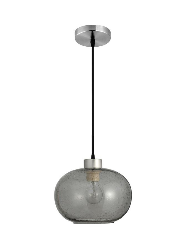 Nova Luce Závěsné svítidlo JADE, 30cm, E27 1x12W Barva: Kouřové sklo