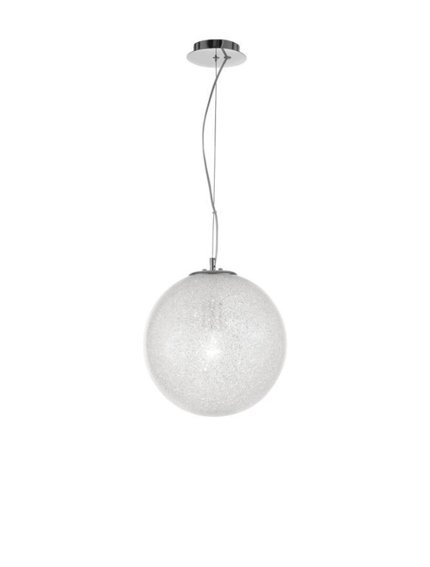 Nova Luce Závěsné svítidlo FROZEN čiré sklo a akryl uvnitř chromovaný hliník E27 1x12W