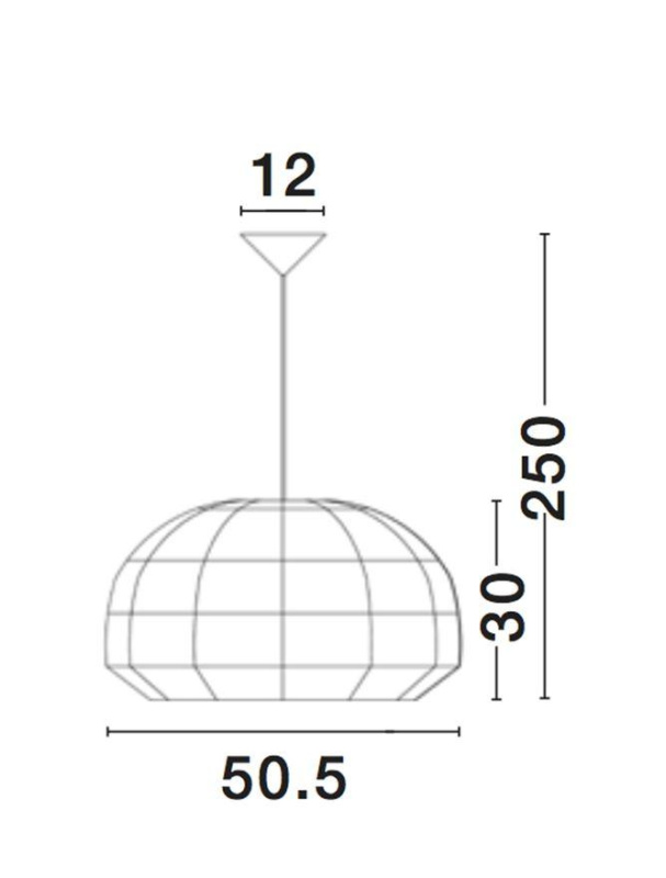 Nova Luce Závěsné svítidlo MELODY přírodní ratan, 50,5cm, E27 1x12W