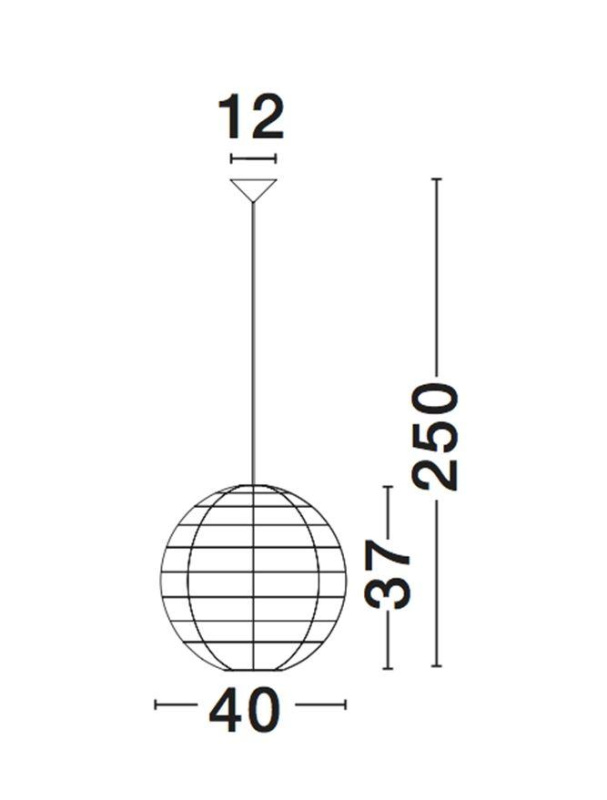 Nova Luce Závěsné svítidlo MELODY přírodní Bambus, 40cm, E27 1x12W