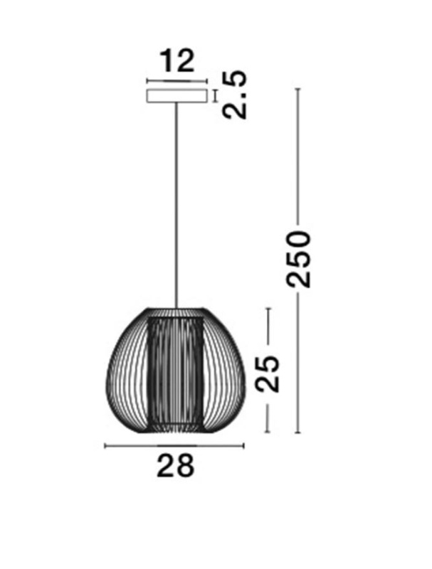 Nova Luce Závěsné svítidlo DESIRE, E27 1x12W Barva: Bílá