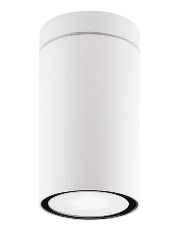 Nova Luce Venkovní stropní svítidlo CERISE tmavě šedý hliník a skleněný difuzor GU10 1x7W IP54 Barva: Bílá