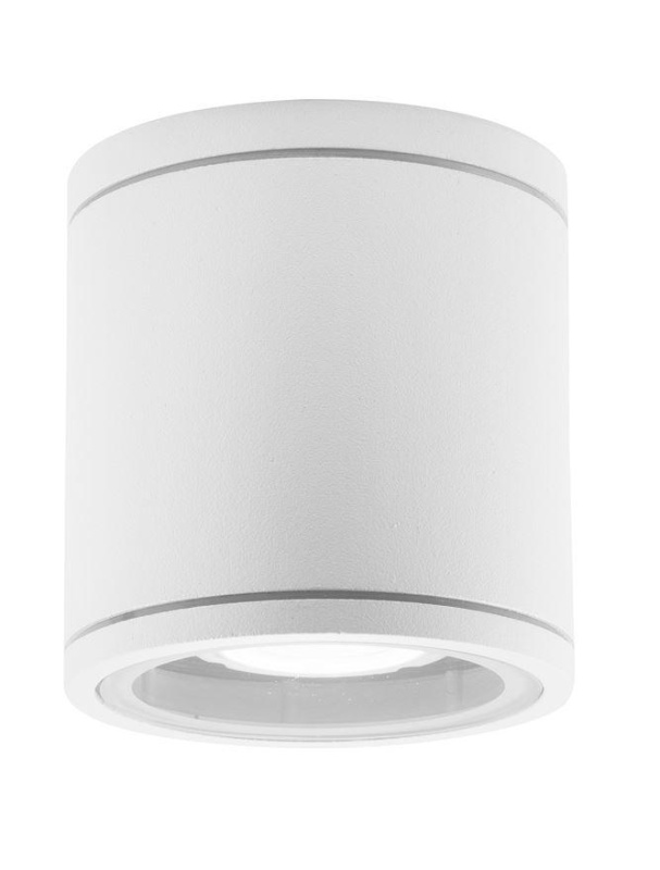 Nova Luce Venkovní stropní svítidlo CERISE tmavě šedý hliník a skleněný difuzor GU10 1x7W IP54 Barva: Bílá