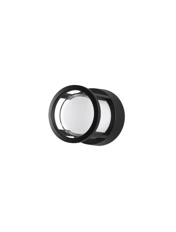 Nova Luce Venkovní nástěnné svítidlo AGOSTO černý hliník a akrylový difuzor LED 6W 3000K 120st. IP54
