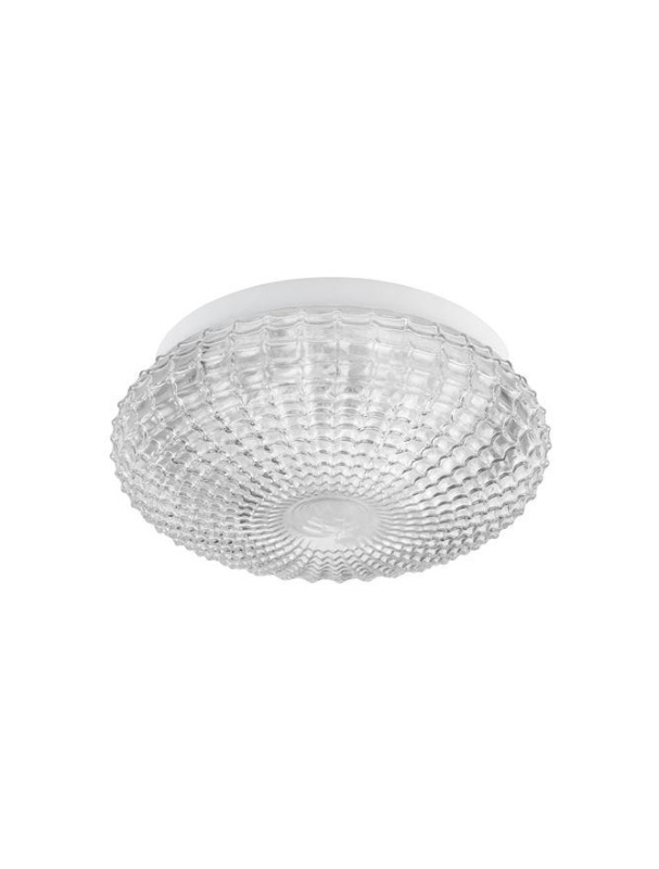 Nova Luce Stropní svítidlo CLAM čiré sklo bílá kov E27 2x12W IP44