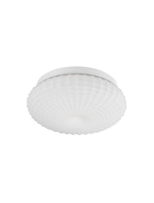 Nova Luce Stropní svítidlo CLAM bílé sklo bílá kov E27 2x12W IP44
