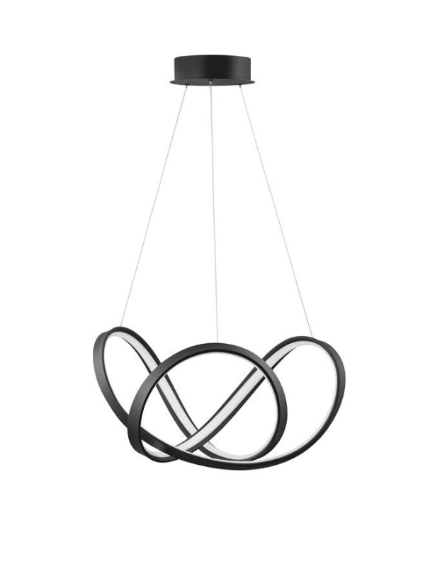 Nova Luce Závěsné LED svítidlo APUS černý hliník a akryl 45W 3000K stmívatelné