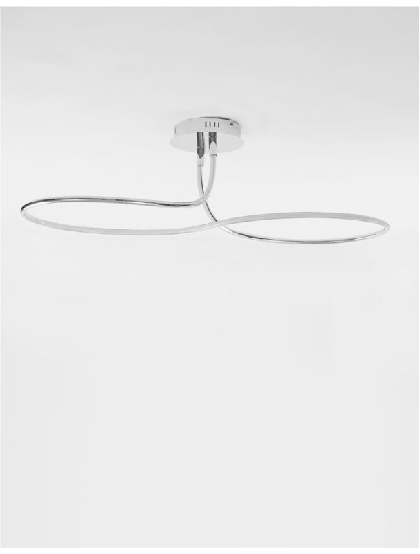 Nova Luce Stropní LED svítidlo FUNGO, 47W 3000K stmívatelné Barva: Chrom