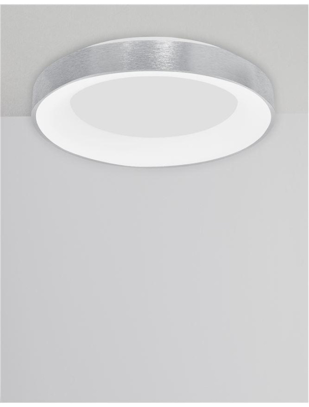 Nova Luce Stropní LED svítidlo RANDO THIN, 50W, stmívatelné Barva: Stříbrná, Teplota světla: 3000K