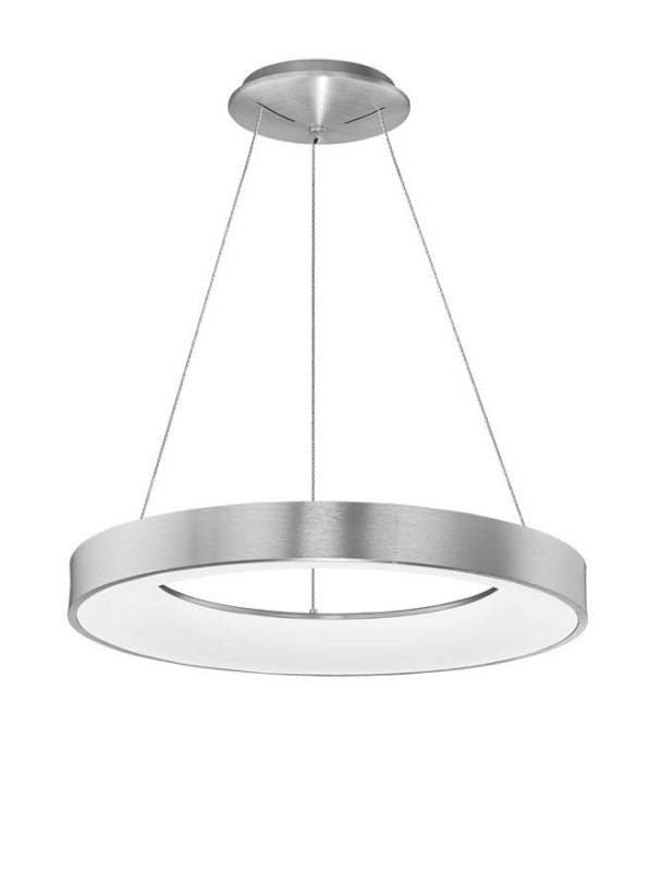Nova Luce Závěsné LED svítidlo RANDO THIN, 50W, stmívatelné Barva: Stříbrná, Teplota světla: 3000K