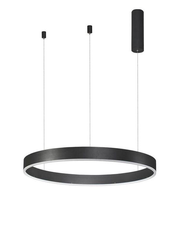 Nova Luce Závěsné LED svítidlo MOTIF, ø 60cm, 40W 3000K stmívatelné Barva: Černá
