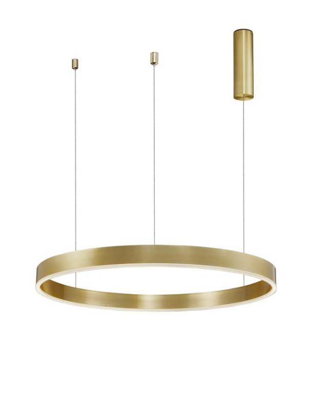 Nova Luce Závěsné LED svítidlo MOTIF, ø 80cm, 48W 3000K stmívatelné Barva: Mosaz