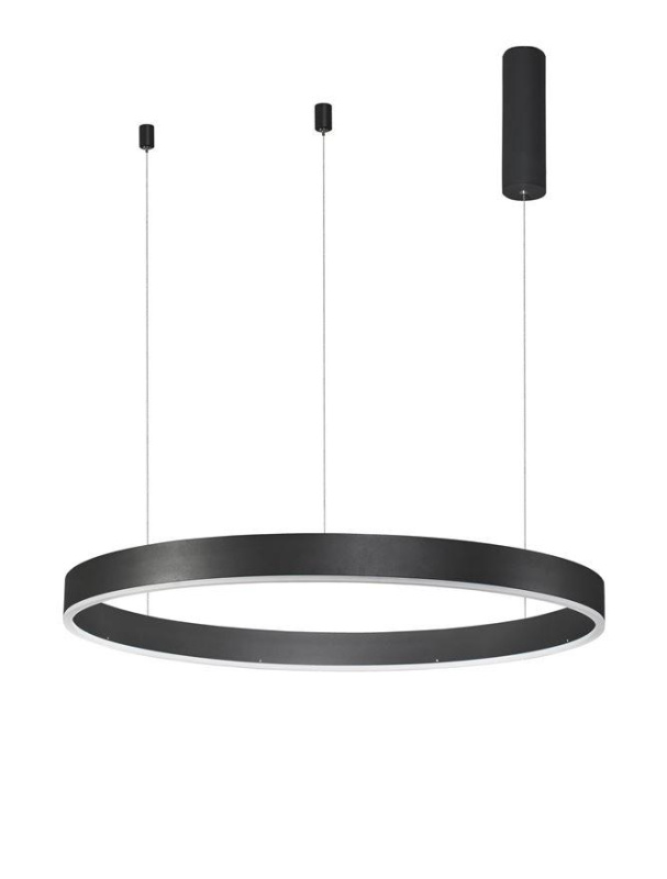 Nova Luce Závěsné LED svítidlo MOTIF, ø 80cm, 48W 3000K stmívatelné Barva: Černá