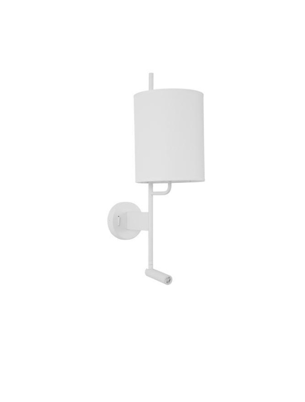 Nova Luce Nástěnné svítidlo YAMA, nastavitelné - vypínač na těle E27 1x12W, 3W 3000K čtecí lampička Barva: Bílá