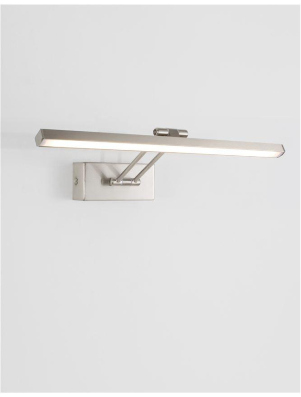 Nova Luce Nástěnné LED svítidlo nad obrazy MARNELL, 12W 3000K, 37,6cm Barva: Nikl