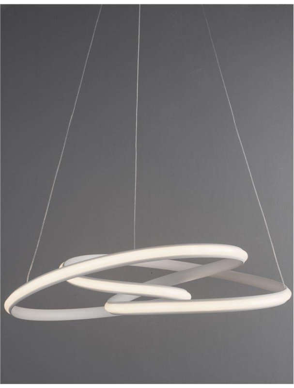 Nova Luce Závěsné LED svítidlo MENTON, 43W 3000K stmívatelné Barva: Bílá