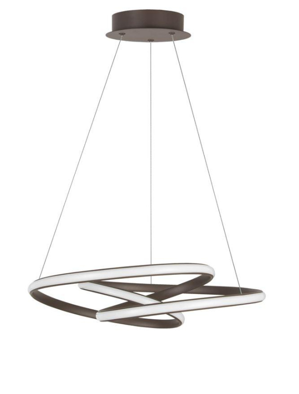 Nova Luce Závěsné LED svítidlo MENTON, 43W 3000K stmívatelné Barva: Hnědá