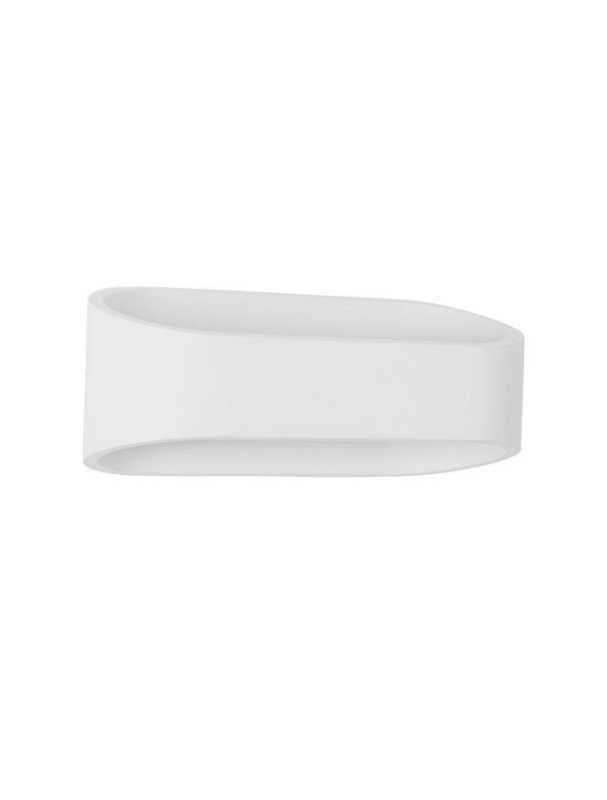 Nova Luce Venkovní nástěnné svítidlo MILE bílá hliník a sklo LED 9W 3000K 155st. IP54