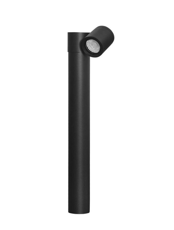 Nova Luce Venkovní sloupkové svítidlo FOCUS černý hliník skleněný difuzor GU10 1x7W IP54