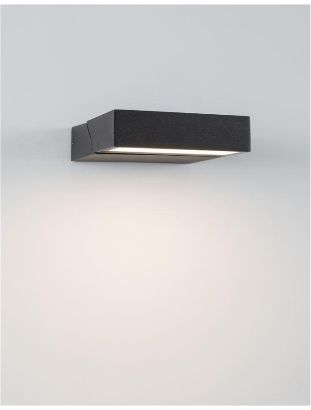 Nova Luce Venkovní nástěnné svítidlo BRIN antracitový hliník čiré sklo LED 10W 3000K 200-240V 101st. IP65