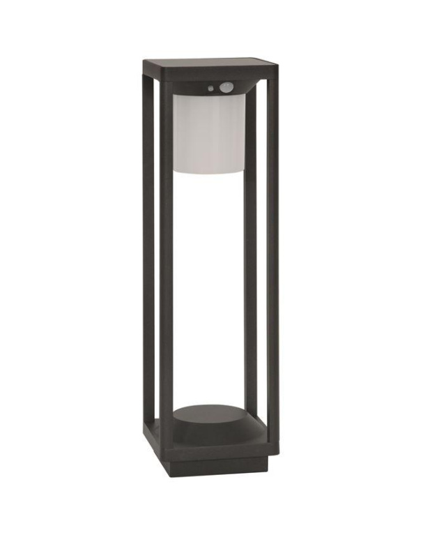 Nova Luce Venkovní sloupkové svítidlo LOVETO, LED 1.5W 3000K 3.7V, IP65 solární / vypínač na těle / pohybový senzor