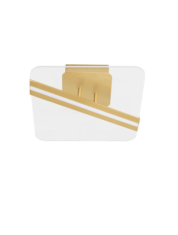 Nova Luce Stropní LED svítidlo JERTUNA zlatý hliník a akryl 21W 3000K