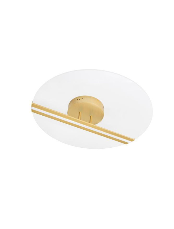 Nova Luce Stropní LED svítidlo JERTUNA zlatý hliník a akryl 30W 3000K