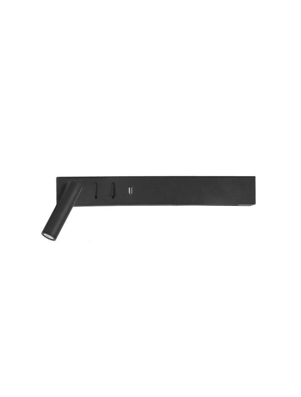 Nova Luce Nástěnné LED svítidlo VIDA, USB nabíjení, 3000K, čtecí lampička 1x3W Barva: Černá