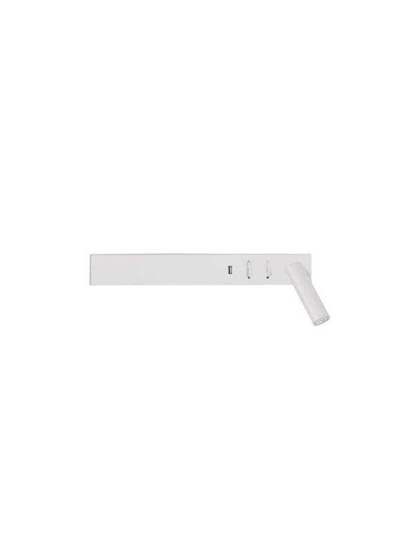 Nova Luce Nástěnné LED svítidlo VIDA, USB nabíjení, 3000K, čtecí lampička 1x3W Barva: Bílá