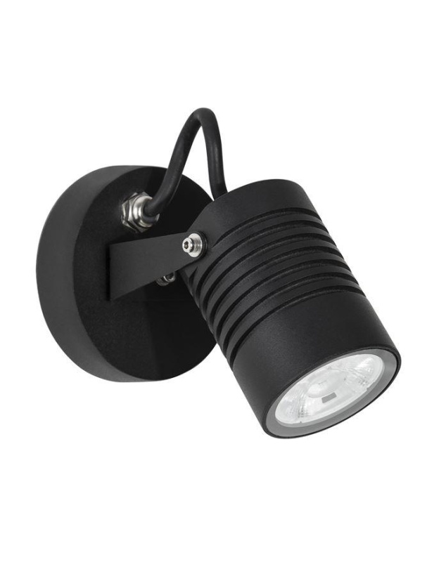 Nova Luce Venkovní nástěnné svítidlo FEND černý hliník a sklo LED 10W 3000K 24st. IP65