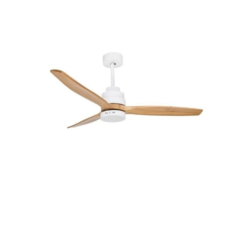 Nova Luce Stropní ventilátor se světlem NATURE, dubové dřevo, 5 rychlostí 25W LED