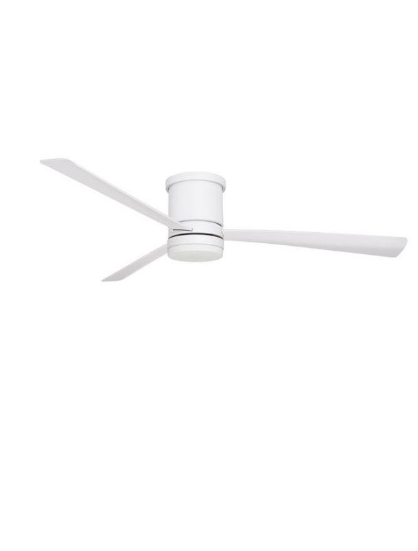 Nova Luce Stropní ventilátor se světlem SILKY matná bílá ocel a sklo, 5 rychlostí 35W LED 18W 3000K