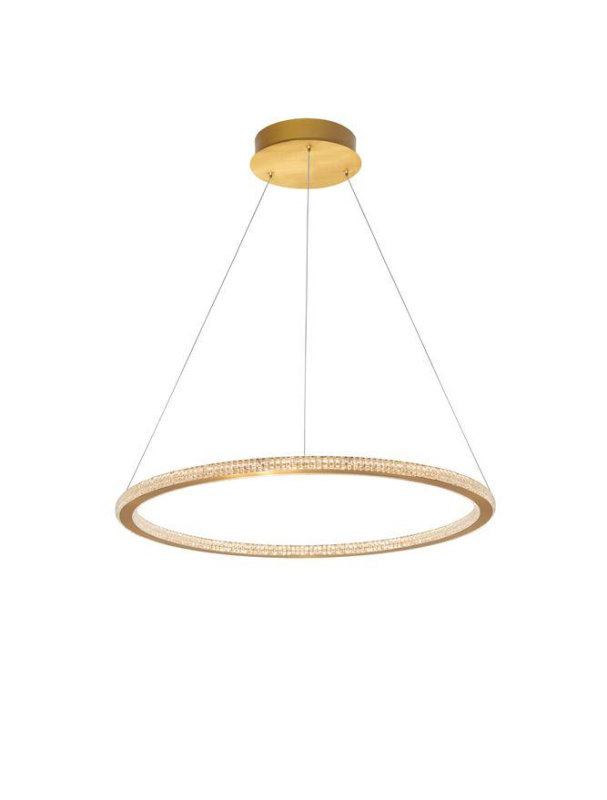 Nova Luce Závěsné LED svítidlo CILION zlatý mosazný hliník a akryl 48W 2935K stmívatelné