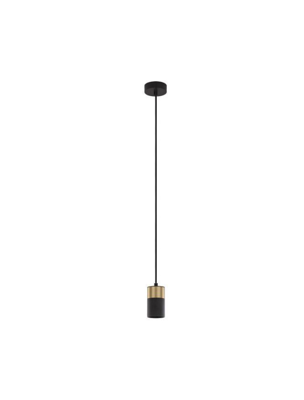 Nova Luce Závěsné svítidlo POGNO černá a zlatý hliník GU10 1x10W