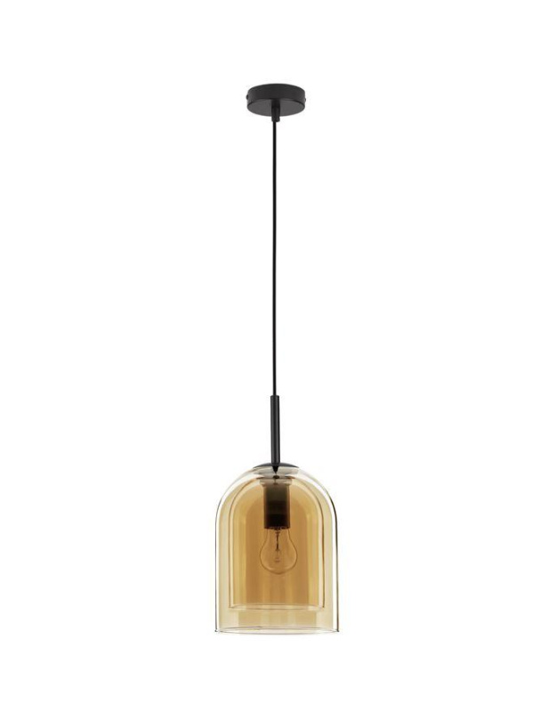 Nova Luce Závěsné svítidlo VELOR dvouvrstvé šampaň sklo E27 1x12W