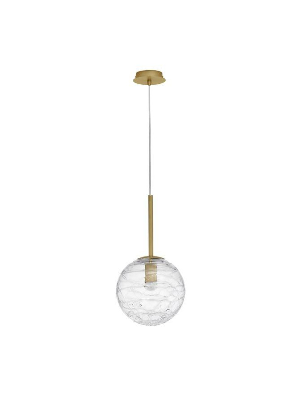 Nova Luce Závěsné svítidlo COEN mosazný zlatý kov čiré sklo E27 1x12W