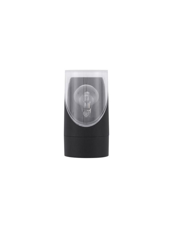 Nova Luce Venkovní nástěnné svítidlo SELENA antracitový hliník a čirý akryl E27 1x12W IP65