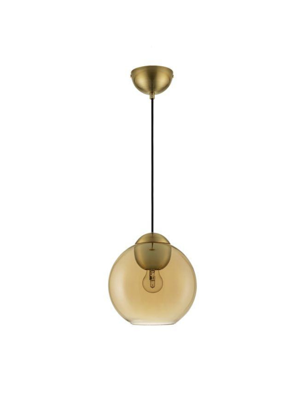 Nova Luce Závěsné svítidlo MIDORI, 24cm, E27 1x12W Barva: Amber sklo