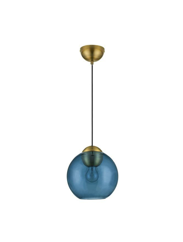 Nova Luce Závěsné svítidlo MIDORI, 24cm, E27 1x12W Barva: Modré sklo