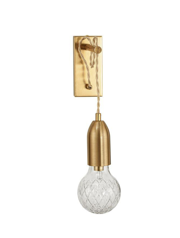 Nova Luce Nástěnné svítidlo VEDA, čiré sklo G9 1x6W Barva: Mosaz