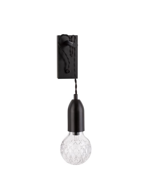 Nova Luce Nástěnné svítidlo VEDA, čiré sklo G9 1x6W Barva: Černá