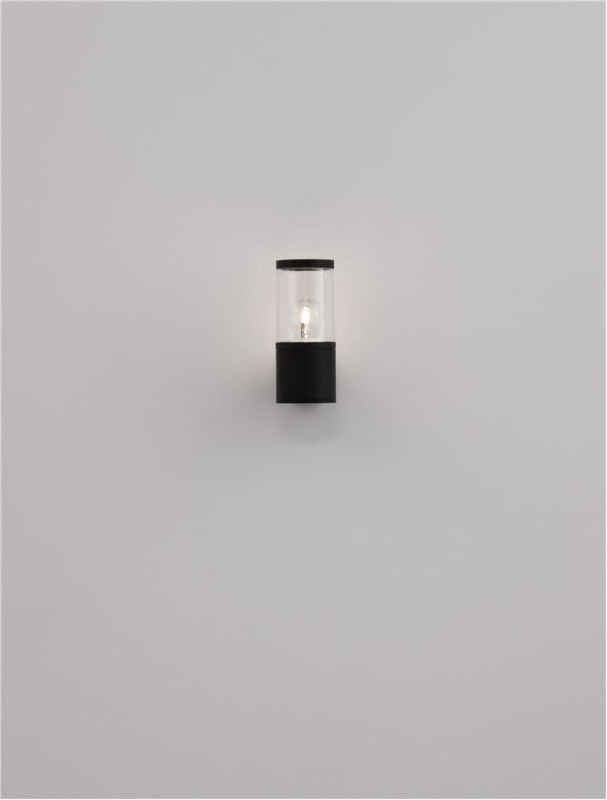 Nova Luce Venkovní nástěnné svítidlo CETERA černý hliník a akryl E27 1x12W IP54
