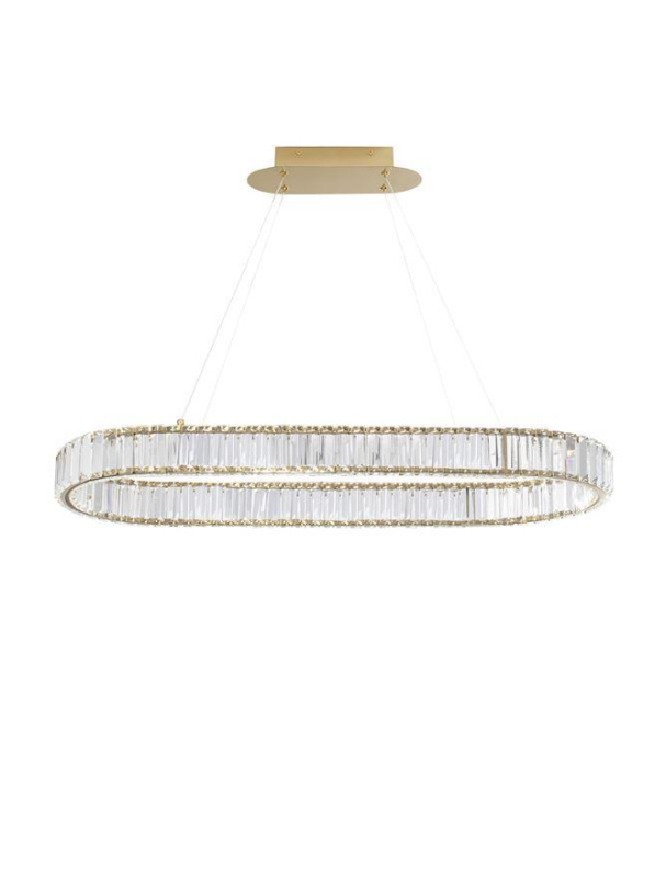 Nova Luce Závěsné designové svítidlo Aurelia 1, zlaté, š. 92cm