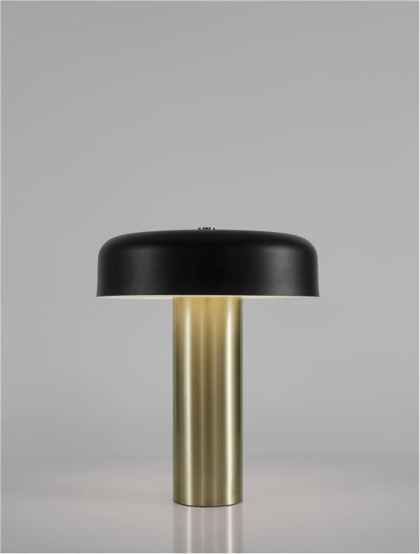Nova Luce Stolní lampa PANDORA zlatý a černý hliník a akryl LED 18W 3000K