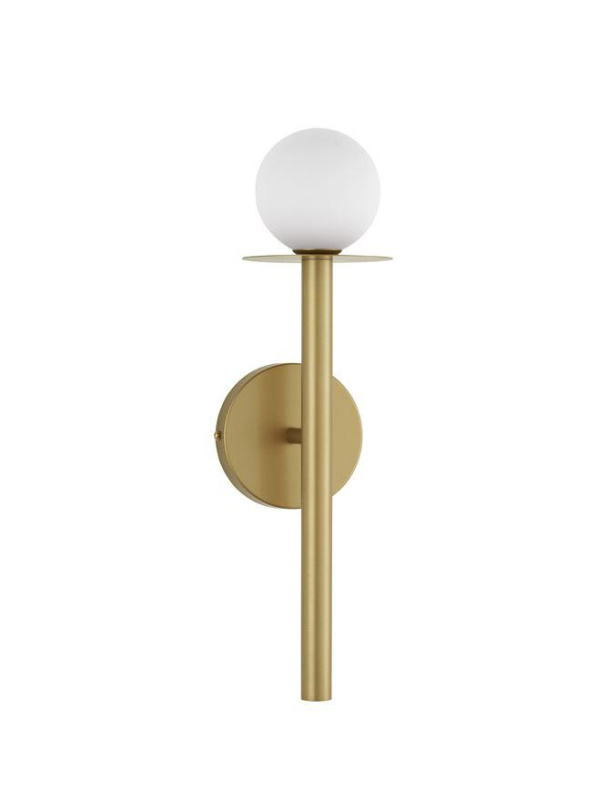 Nova Luce Nástěnné svítidlo PIELO, 45cm, opálové sklo G9 1x5W Barva: Zlatá