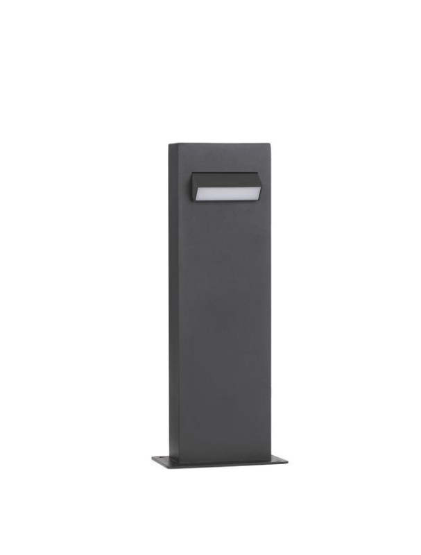 Nova Luce Venkovní sloupkové svítidlo ZELDA černý hliník a akrylový difuzor proti oslnění LED 6W 3000K IP65