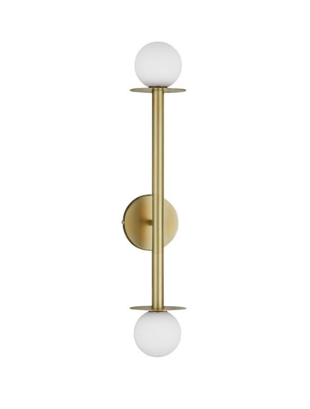 Nova Luce Nástěnné svítidlo PIELO, 67cm, opálové sklo G9 2x5W Barva: Zlatá
