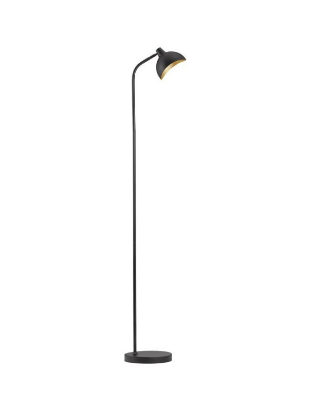 Nova Luce Stojací lampa GEETI matná černá a zlatý kov E14 1x5W